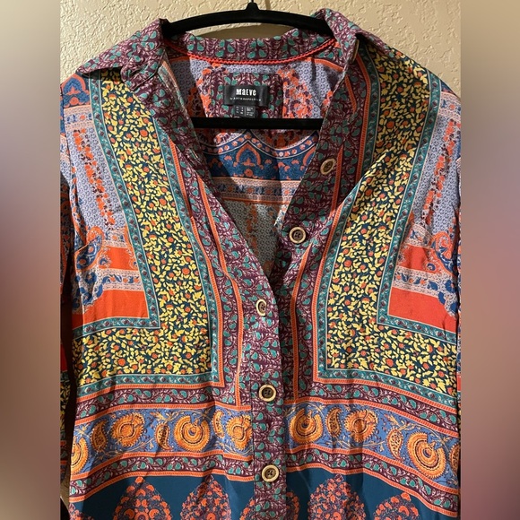 Anthropologie Maeve Multicolor Patterned Flowy Dress - Picture 4 of 6